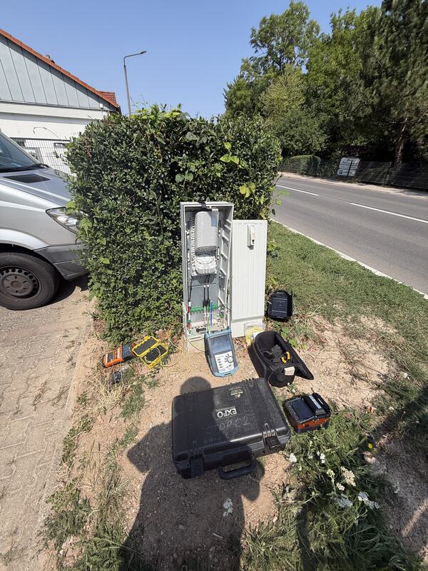 Verteilerschrank im Einsatz